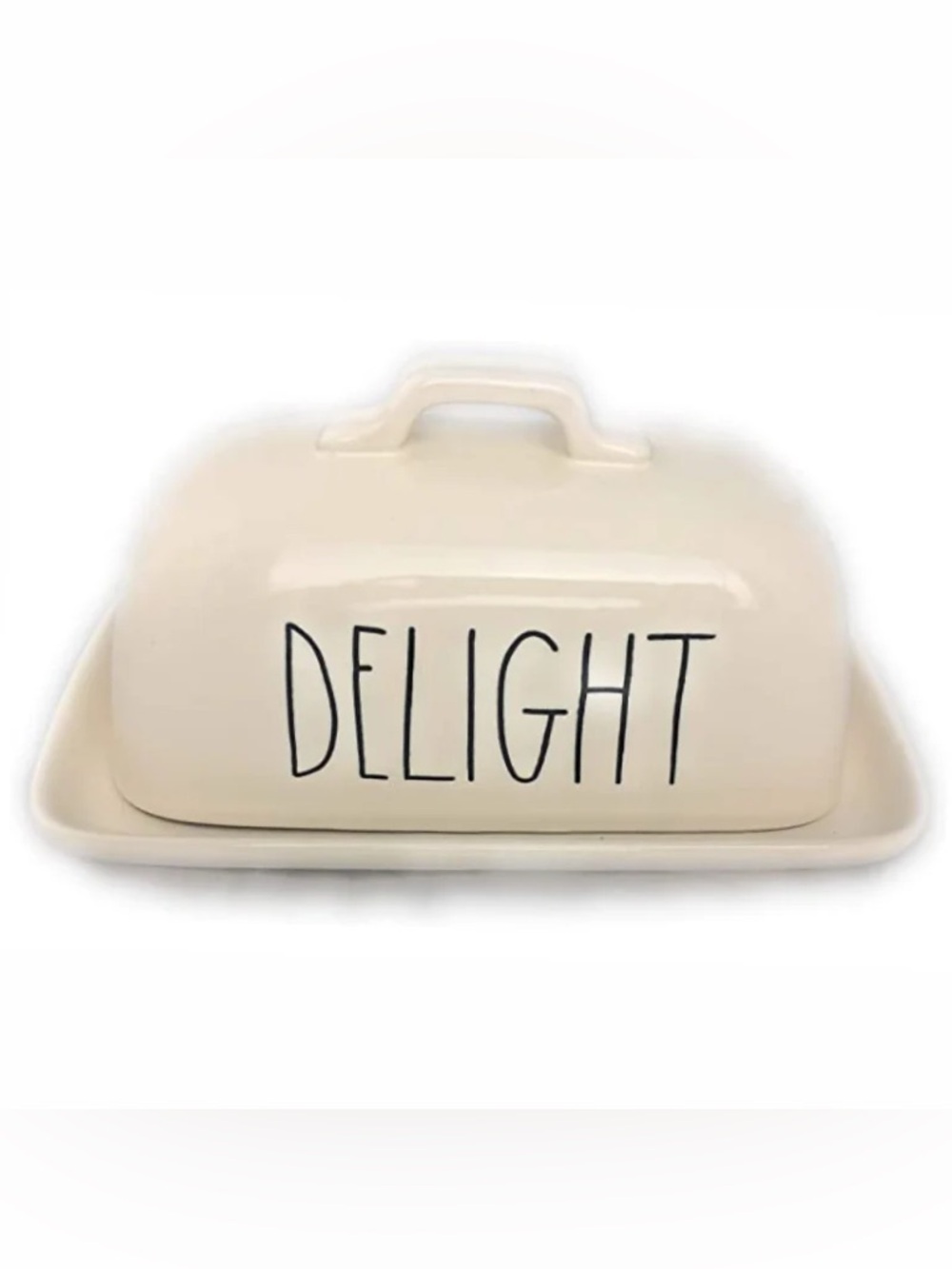 Rae Dunn 'DELIGHT' Ceramic Butter Dish